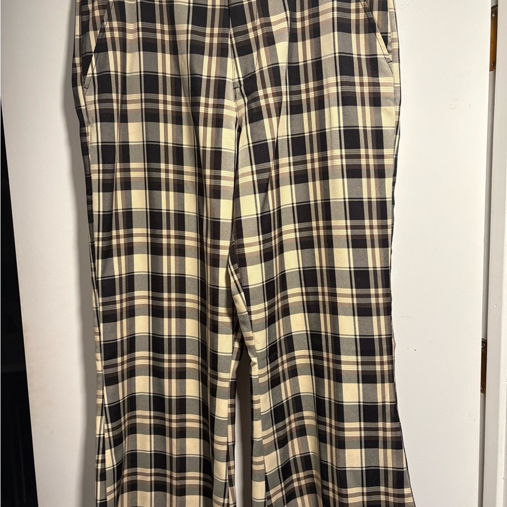 ASOS Plaid Wide-Leg Pants Size 36/30